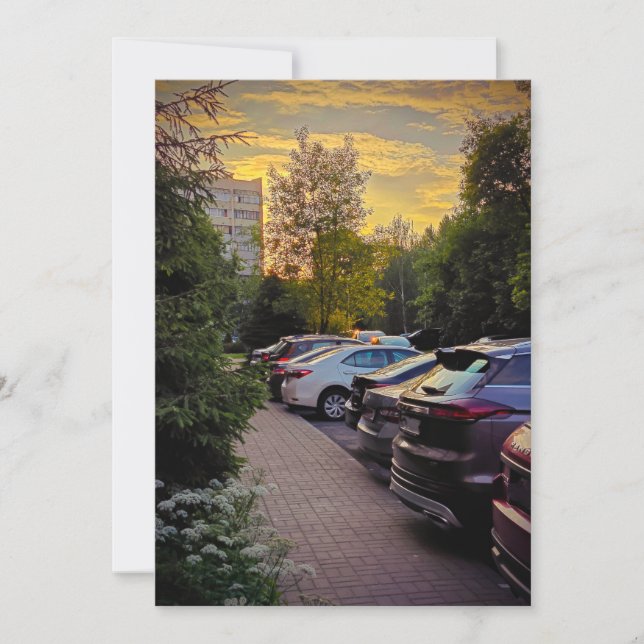 Golden Hour Urban Serenity Invite – Customizable (Front)
