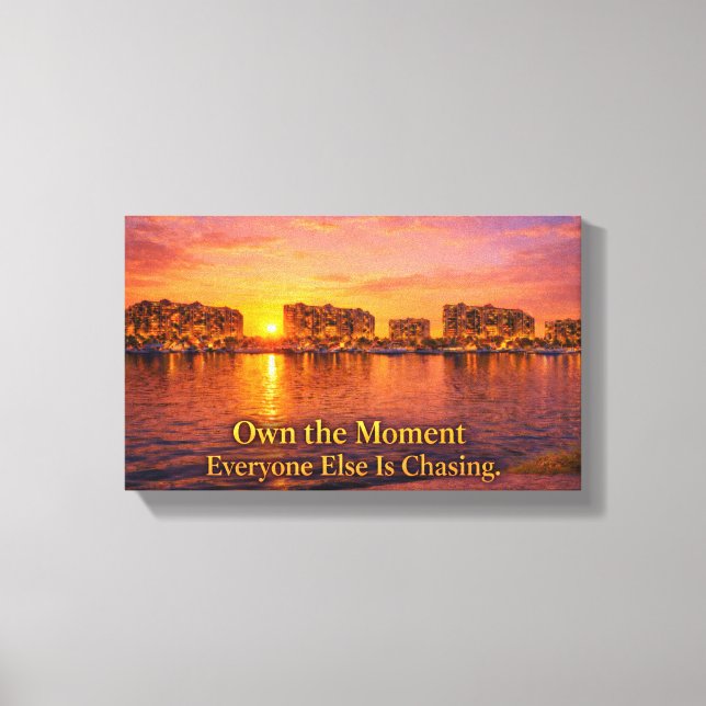 Golden Hour Waterfront Cityscape Print | Sunset Ma (Front)