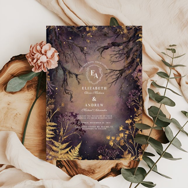 Golden Hour Woodland Romance Invitation (Creator Uploaded)
