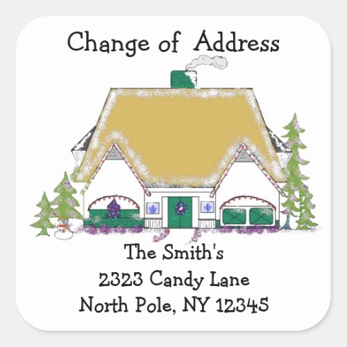 Golden House Change of Address Square Sticker