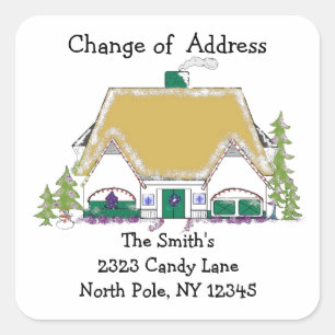 Golden House Change of Address Square Sticker