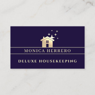 Golden house sparkly logo business card