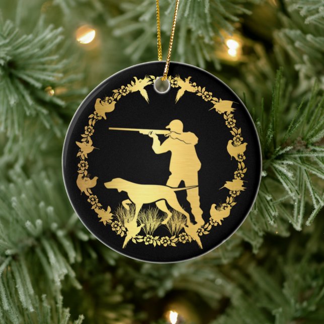Golden hunter ceramic ornament (Tree)