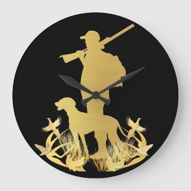 Golden hunter large clock (Front)