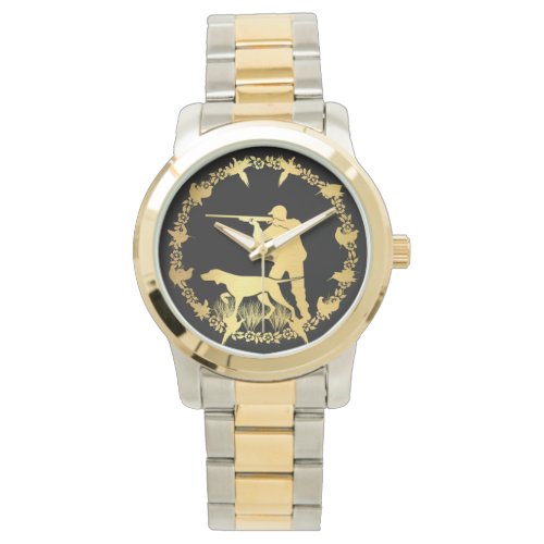 Golden hunter watch