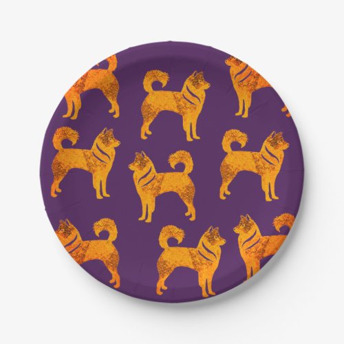 Golden Huskies  Custom Paper Plate