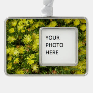 Golden Ice Plant Yellow Flowers Christmas Ornament