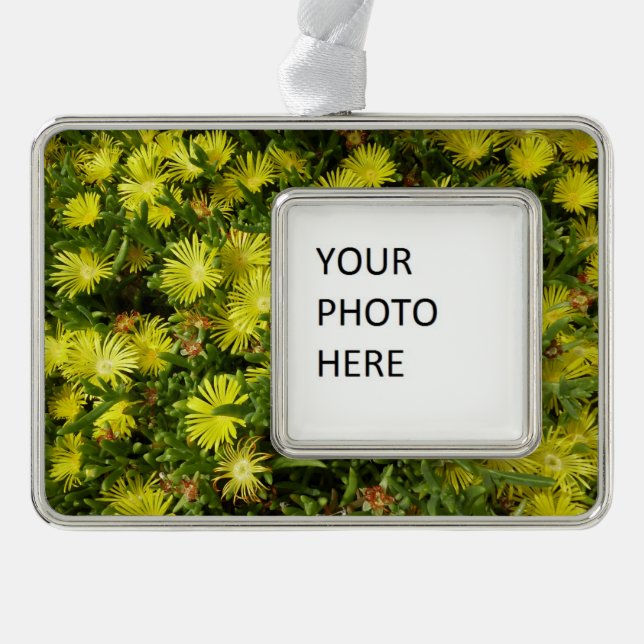 Golden Ice Plant Yellow Flowers Christmas Ornament (Front)