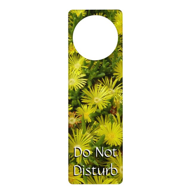 Golden Ice Plant Yellow Flowers Door Hanger (Front)