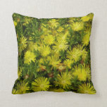 Golden Ice Plant Yellow Flowers Throw Pillow