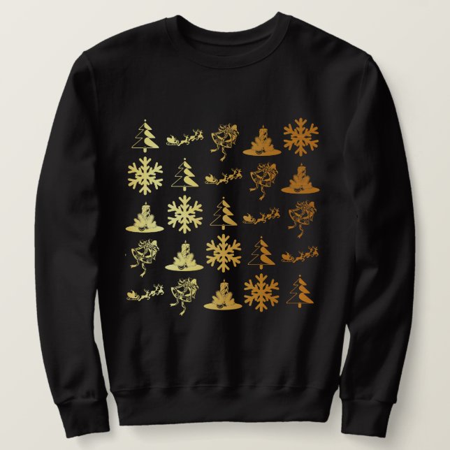 Golden icons christmas sweater (Design Front)