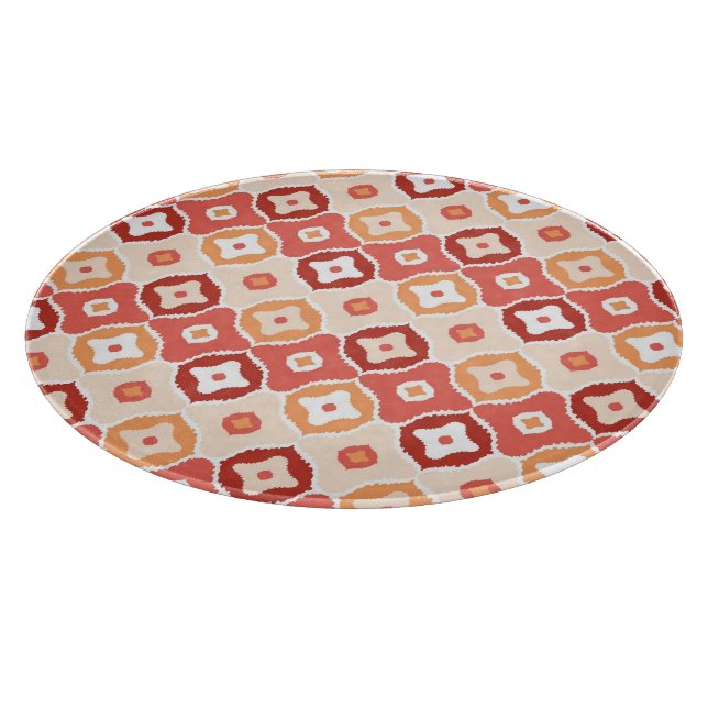 Golden ikat geometric pattern cutting board (Corner)