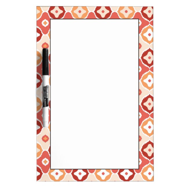 Golden ikat geometric pattern Dry-Erase board (Front)