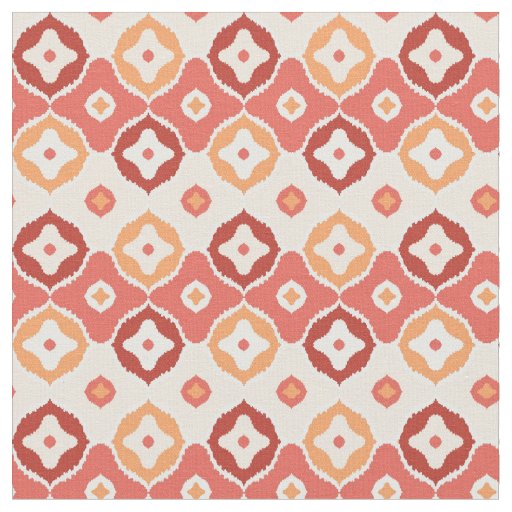Golden ikat geometric pattern fabric