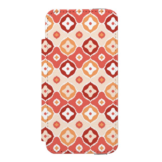Golden ikat geometric pattern incipio iPhone wallet case (Folio Front)