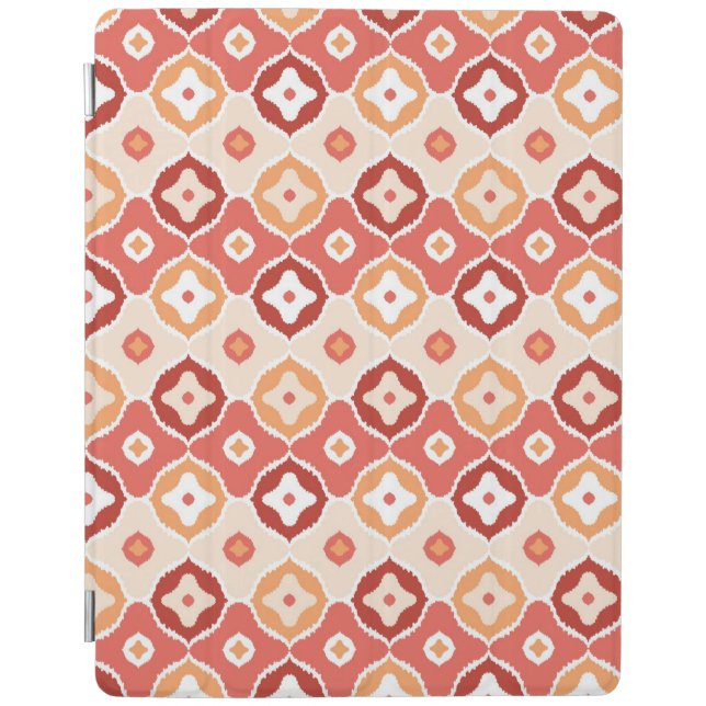Golden ikat geometric pattern iPad smart cover (Front)