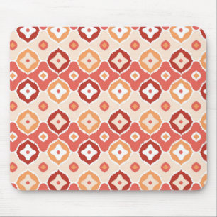 Golden ikat geometric pattern mouse pad