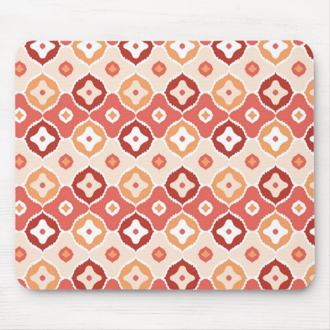 Golden ikat geometric pattern mouse pad (Front)