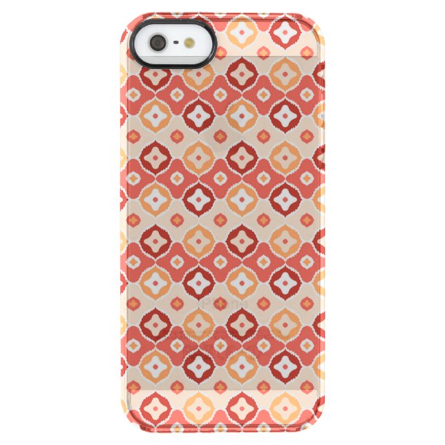 Golden ikat geometric pattern uncommon iPhone case (Back)