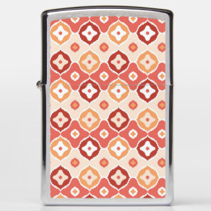 Golden ikat geometric pattern zippo lighter