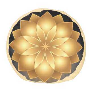 golden image in black pouf