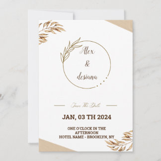 Golden imvitation invitation