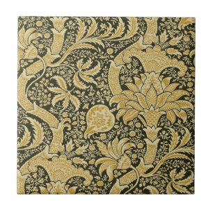Golden Indian Pattern, William Morris Ceramic Tile