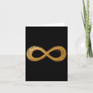 Golden Infinity Neurodiversity Symbol - Autism Awa Card