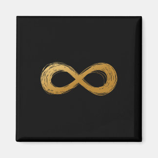 Golden Infinity Neurodiversity Symbol - Autism Awa Magnet