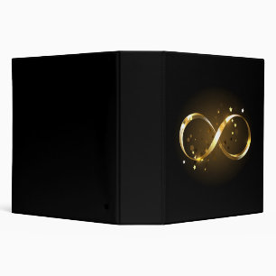 Golden Infinity Symbol 3 Ring Binder