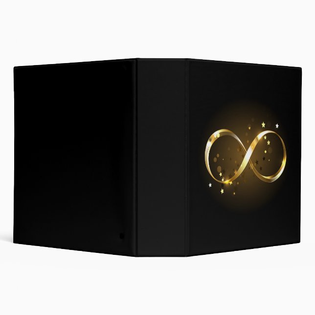 Golden Infinity Symbol 3 Ring Binder (Background)