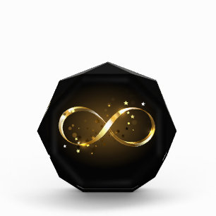 Golden Infinity Symbol Acrylic Award