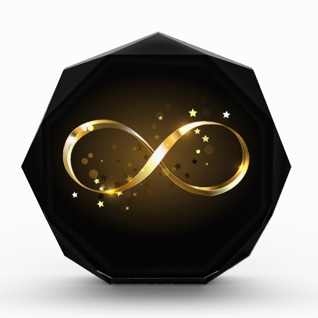 Golden Infinity Symbol Acrylic Award (Front)