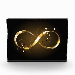 Golden Infinity Symbol Acrylic Award