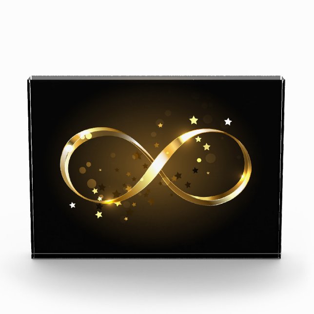 Golden Infinity Symbol Acrylic Award (Front)
