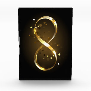 Golden Infinity Symbol Acrylic Award