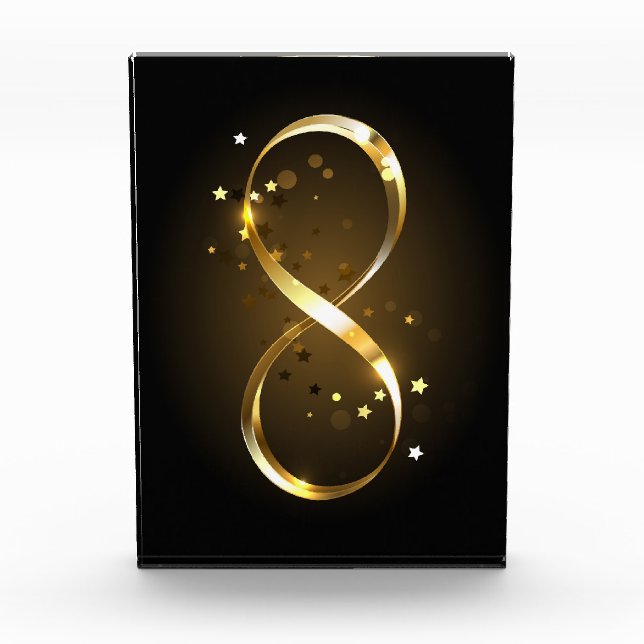 Golden Infinity Symbol Acrylic Award (Front)
