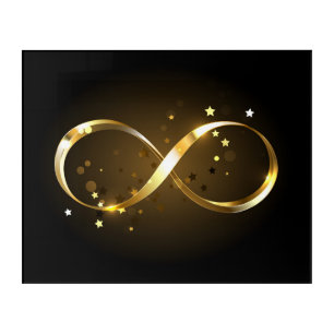 Golden Infinity Symbol Acrylic Print