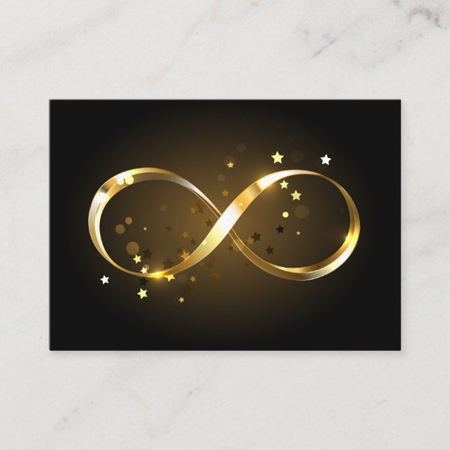 Golden Infinity Symbol Appointment Card (Front)