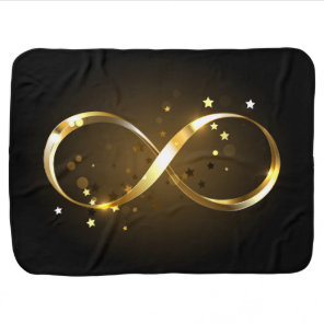 Golden Infinity Symbol Baby Blanket
