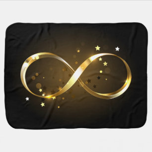 Golden Infinity Symbol Baby Blanket