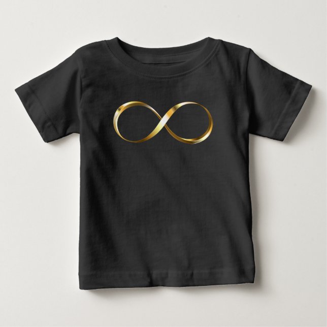 Golden Infinity Symbol Baby T-Shirt (Front)