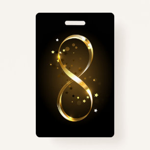 Golden Infinity Symbol Badge