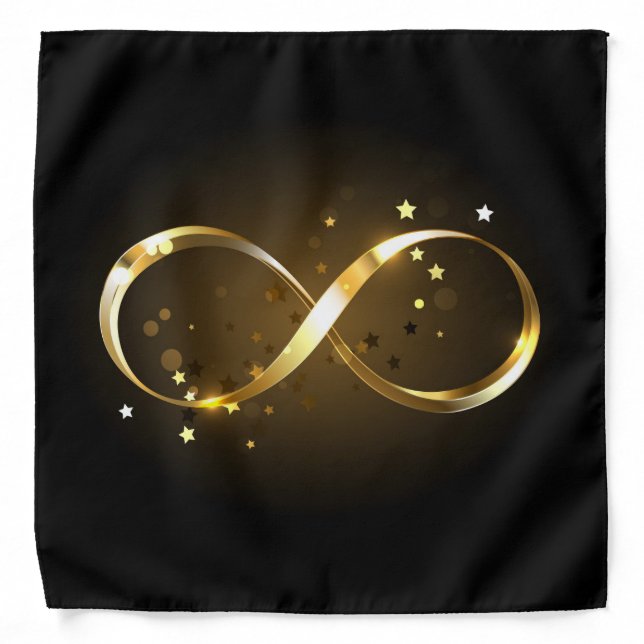 Golden Infinity Symbol Bandana (Front)