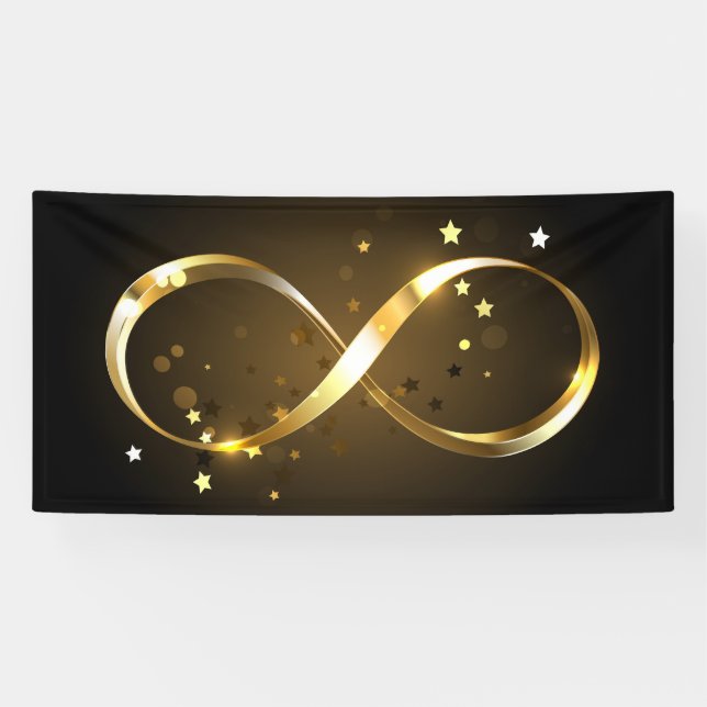 Golden Infinity Symbol Banner (Horizontal)