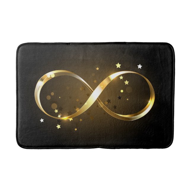 Golden Infinity Symbol Bath Mat (Front)