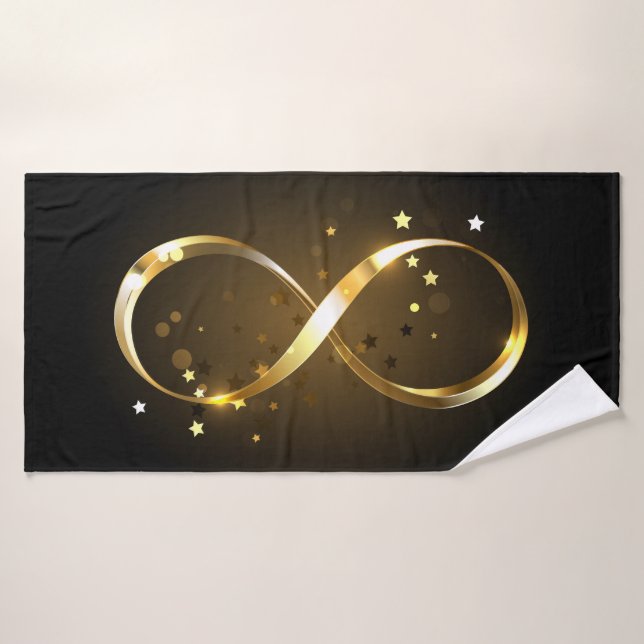 Golden Infinity Symbol Bath Towel (Bath Towel)