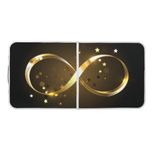 Golden Infinity Symbol Beer Pong Table