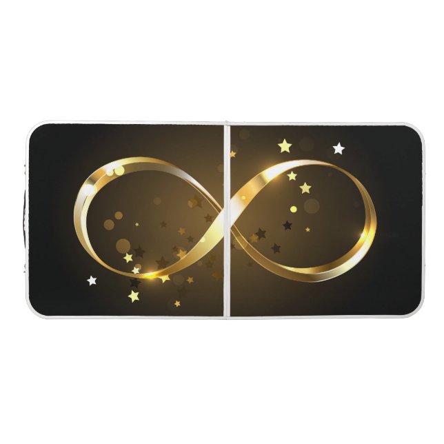 Golden Infinity Symbol Beer Pong Table (Top)