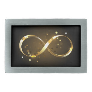 Golden Infinity Symbol Belt Buckle